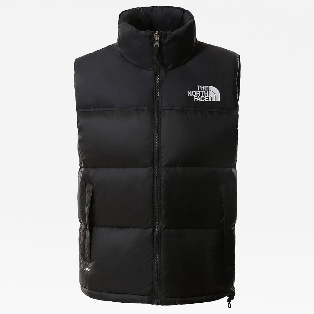 The North Face Puffer Jacket Womens Australia - The North Face 1996 Retro Nuptse Gilet Black (YOD-21